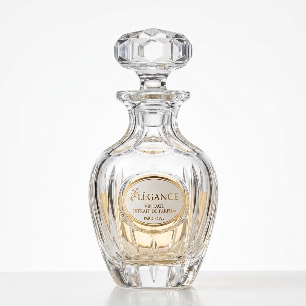 Vintage Clear Glass Perfume Bottle